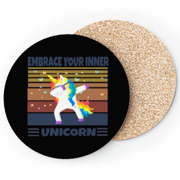 Discover Vintage Unicorn : Embrace your inner unicorn Coasters
