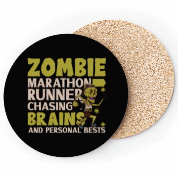 Discover Horror Zombie Runner Half Marathon Running Jogging Coasters