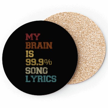 Discover My Brain Is 99% Song Lyrics Coasters