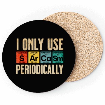Discover Sarcasm Periodic Table Element Weird Science Joke Coasters