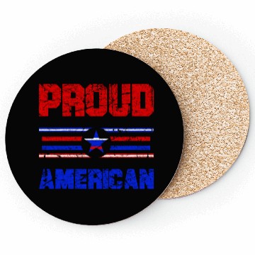 Discover Proud American USA Flag, Patriotic 4th of July Coasters