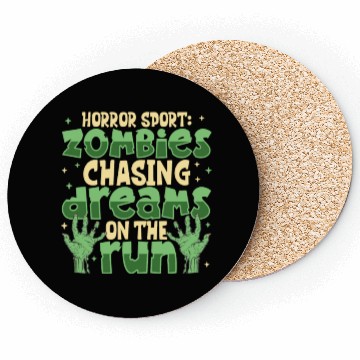 Discover Horror Zombie Runner Half Marathon Running Jogging Coasters