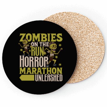 Discover Horror Zombie Runner Half Marathon Running Jogging Coasters