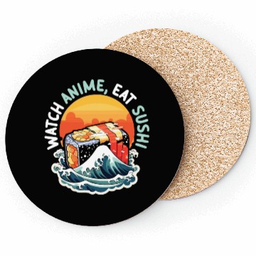 Discover Anime Sushi Lover Nigiri Sashimi Food Manga Otaku Coasters