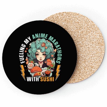 Discover Anime Sushi Lover Nigiri Sashimi Food Manga Otaku Coasters
