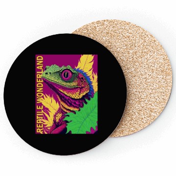 Discover Psychedelic Reptile Wonderland Retro Designs 5 Coasters