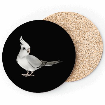 Discover Bird Cockatiel White Coasters