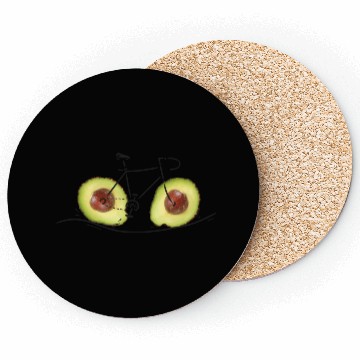 Discover Fruity Bicycle Avocado Lover Mtb Biker Coasters