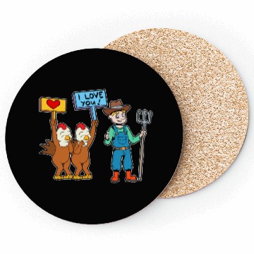Discover Chickens Love The Farmer Chicken Farmer Coasters