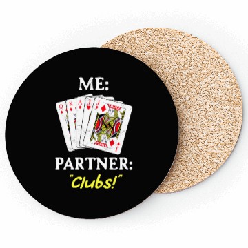 Discover Funny Euchre Partner Card Game Player Coasters