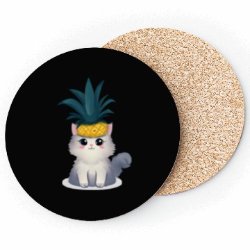 Discover Pineapple cat Coasters