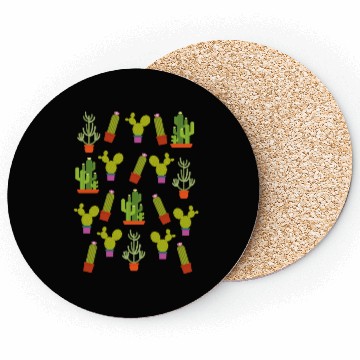 Discover Cactus Succulent Plants Nature Colorful Aztec Coasters