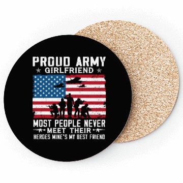 Discover Proud US Army Girlfriend Coasters