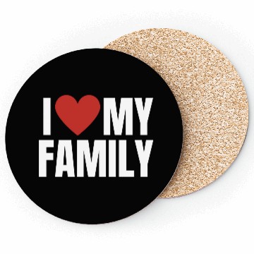 Discover I Love My Family Gathering Reunion Celebration Coasters