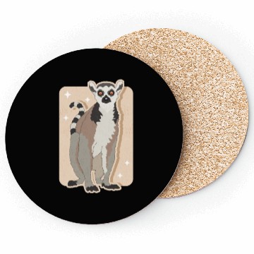 Discover Lemurs Lover Ring-Tailed Lemur Coasters