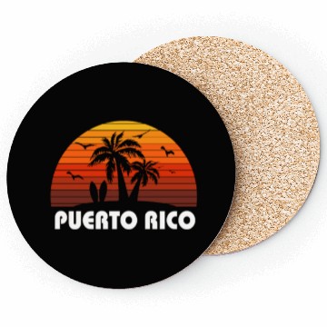 Discover Retro Puerto Rico Sunset Cool Vintage Vacation Coasters