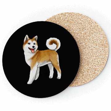 Discover Akita Light Faced Tan Coasters