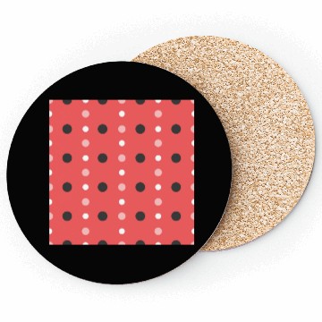 Discover pink polka dots pattern design Coasters