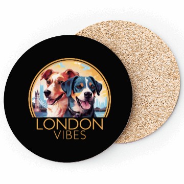 Discover London Vibes England Cute Dogs Dog Lovers Coasters