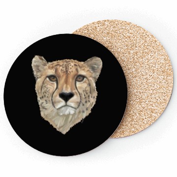 Discover Watercolor Cheetah Portrait Coasters