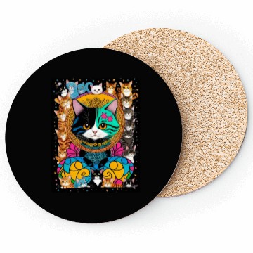 Discover Cat God with Creepy Friends Coasters