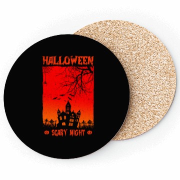 Discover Halloween scary night Coasters