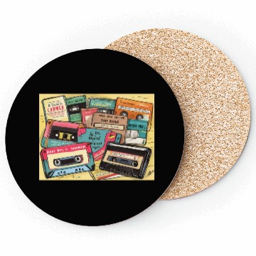 Discover old cassette tapes 90s Coasters