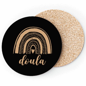 Discover Doula Rainbow Leopard Birth Doulas Gift Coasters