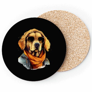 Discover Golden Retriever in the Streets | Dog Lovers Coasters