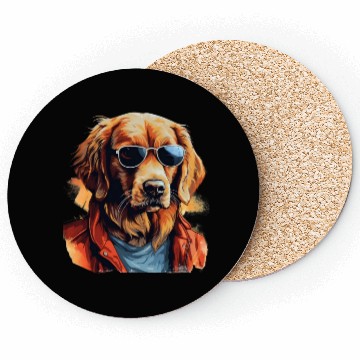 Discover Golden Retriever in the Streets | Dog Lovers Coasters