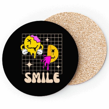 Discover Yellow Smiles Coasters