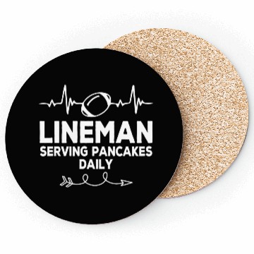 Discover Lineman Serving Pancakes Daily Football Lovers Coasters