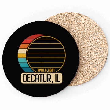 Discover Total Solar Eclipse Illinois Decatur April 28 2024 Coasters