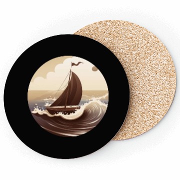 Discover Chocolate Sailboat at Sunset Coasters