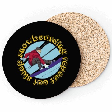 Discover Eat Sleep Snowboarding Repeat Coasters