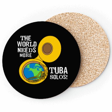 Discover Tuba Solos White Text Coasters