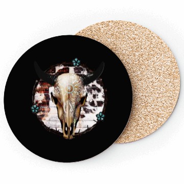 Discover Bull Skull Western Coasters