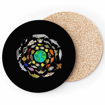 Discover World Oceans Day Sea Life Coasters