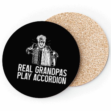 Discover Real Grandpas Play Accordion 4 Coasters