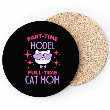 Discover Funny Model Cat Mom Lover Coasters