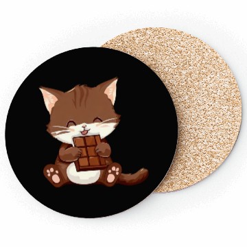 Discover Sweet chocolate cat Coasters