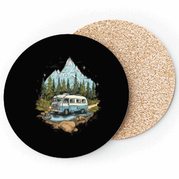 Discover camping, nature, independent, gift Coasters