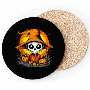 Discover Eerie Halloween Ghoul, Spooky Season Delight 17 Coasters