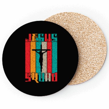 Discover Jesus Squad Love Jesus Christian Christmas Coasters