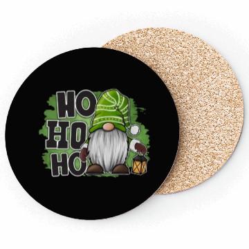 Discover Ho Ho Ho Green Gnome Christmas Xmas Holiday Santa Coasters