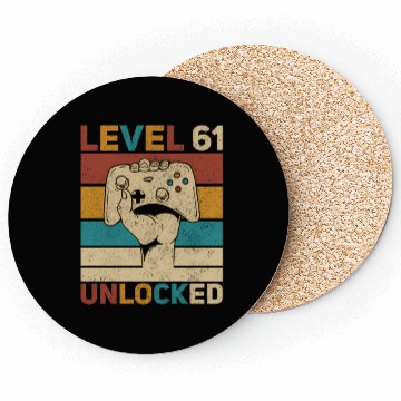 Discover Level 61 Unlocked 61st 61 Gamer Coasters