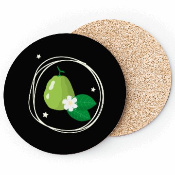 Discover Guava With Flower And Leaves Coasters