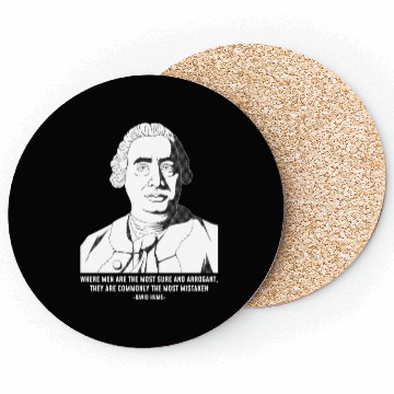 Discover Philosophy Quote eptic David Hume Coasters