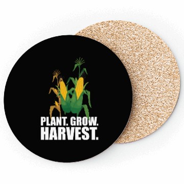 Discover Corn Farmer Plant Grow Harvest Coasters