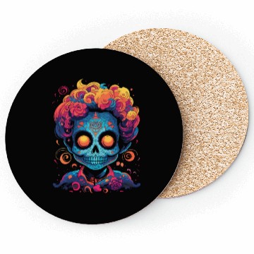 Discover Dia De Los Muertos Sugar Skull Mexican Holiday Coasters